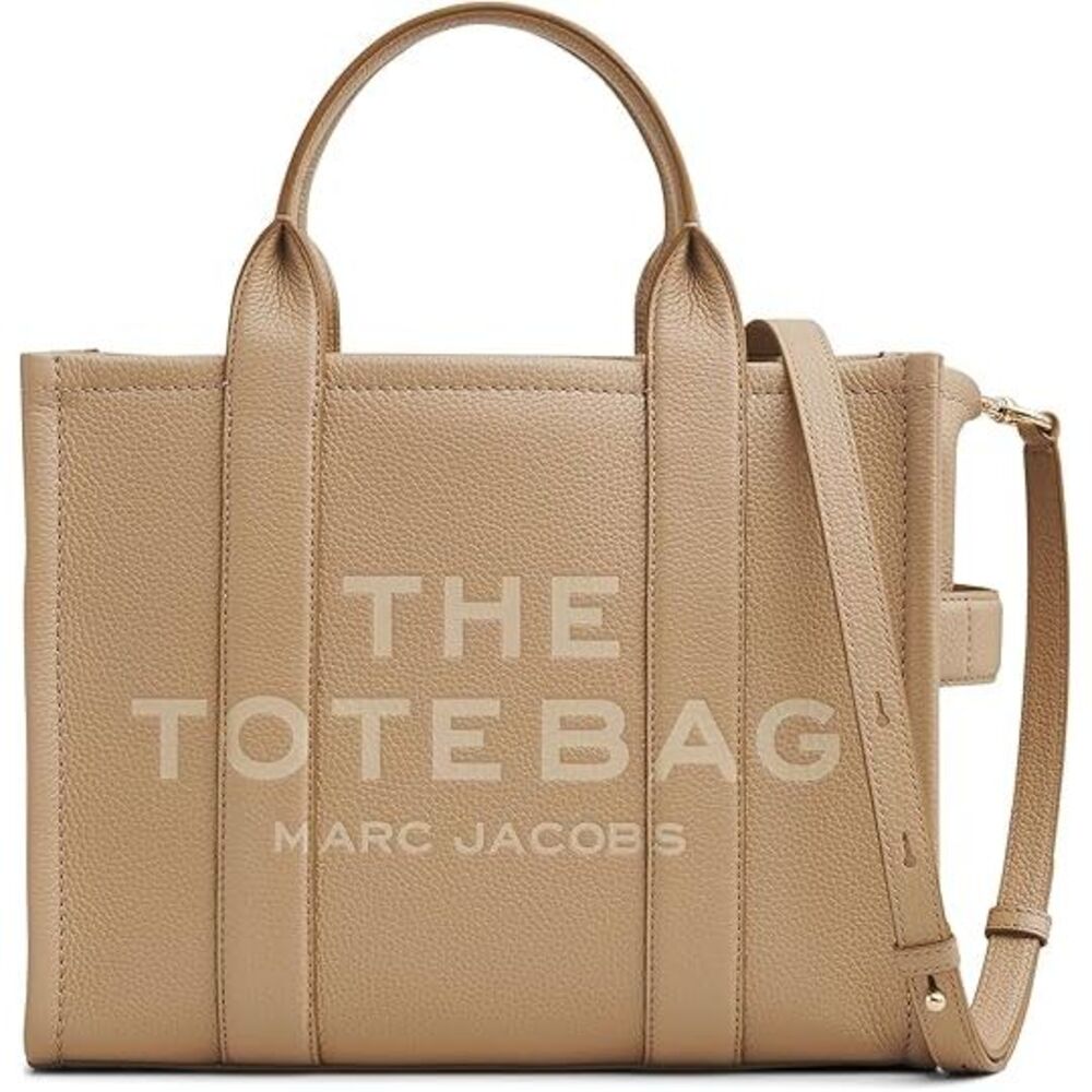 Marc Jacobs The Leather Medium Tote Bag - CAMEL